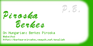 piroska berkes business card